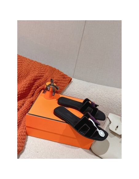 Hermes Oran slides summer shoes_13