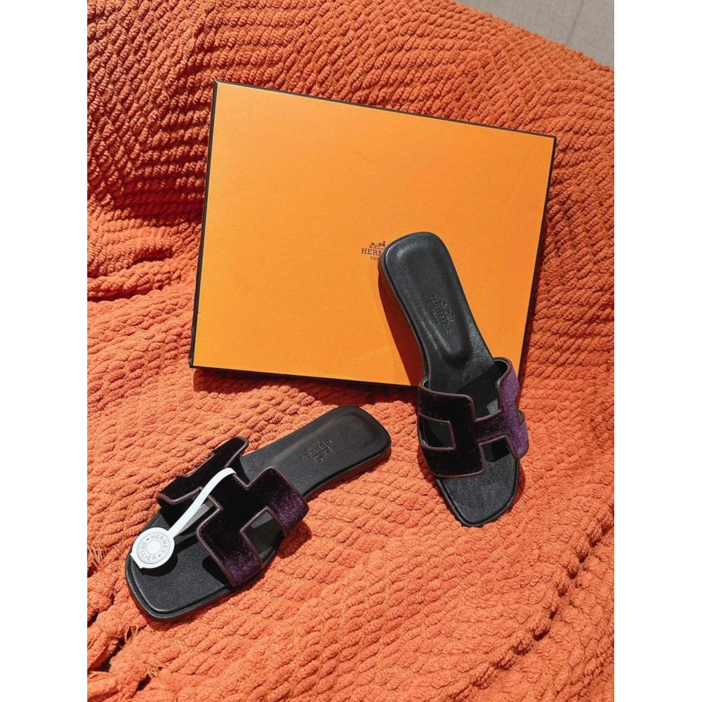 Hermes Oran slides summer shoes_13