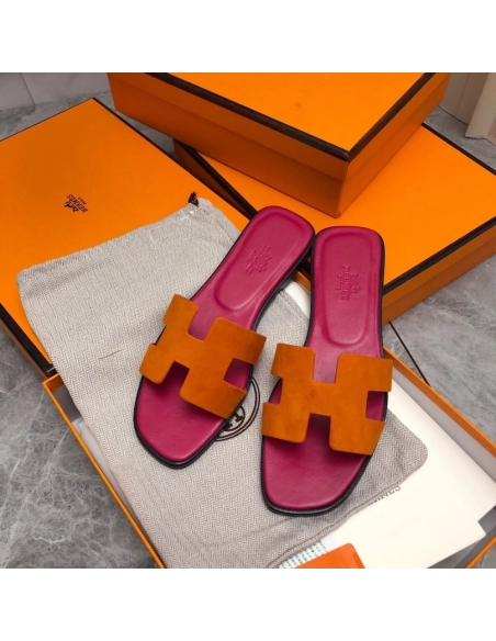 Hermes Oran slides summer shoes_17