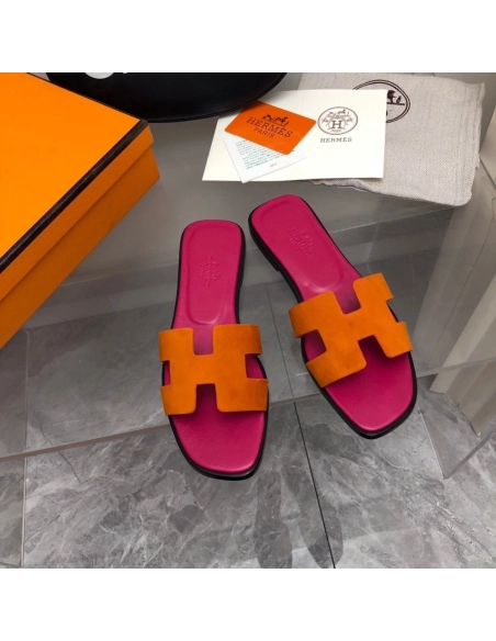 Hermes Oran slides summer shoes_17