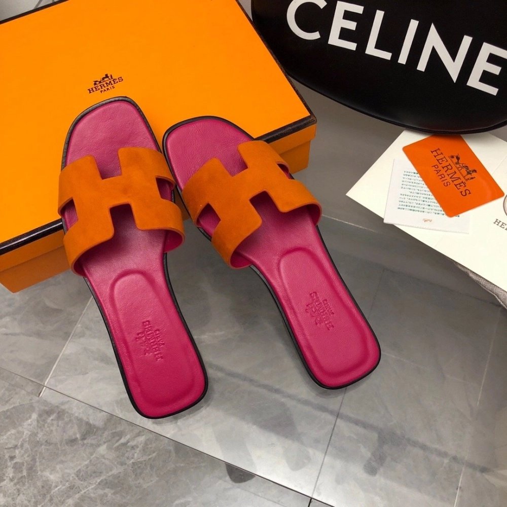 Hermes Oran slides summer shoes_17