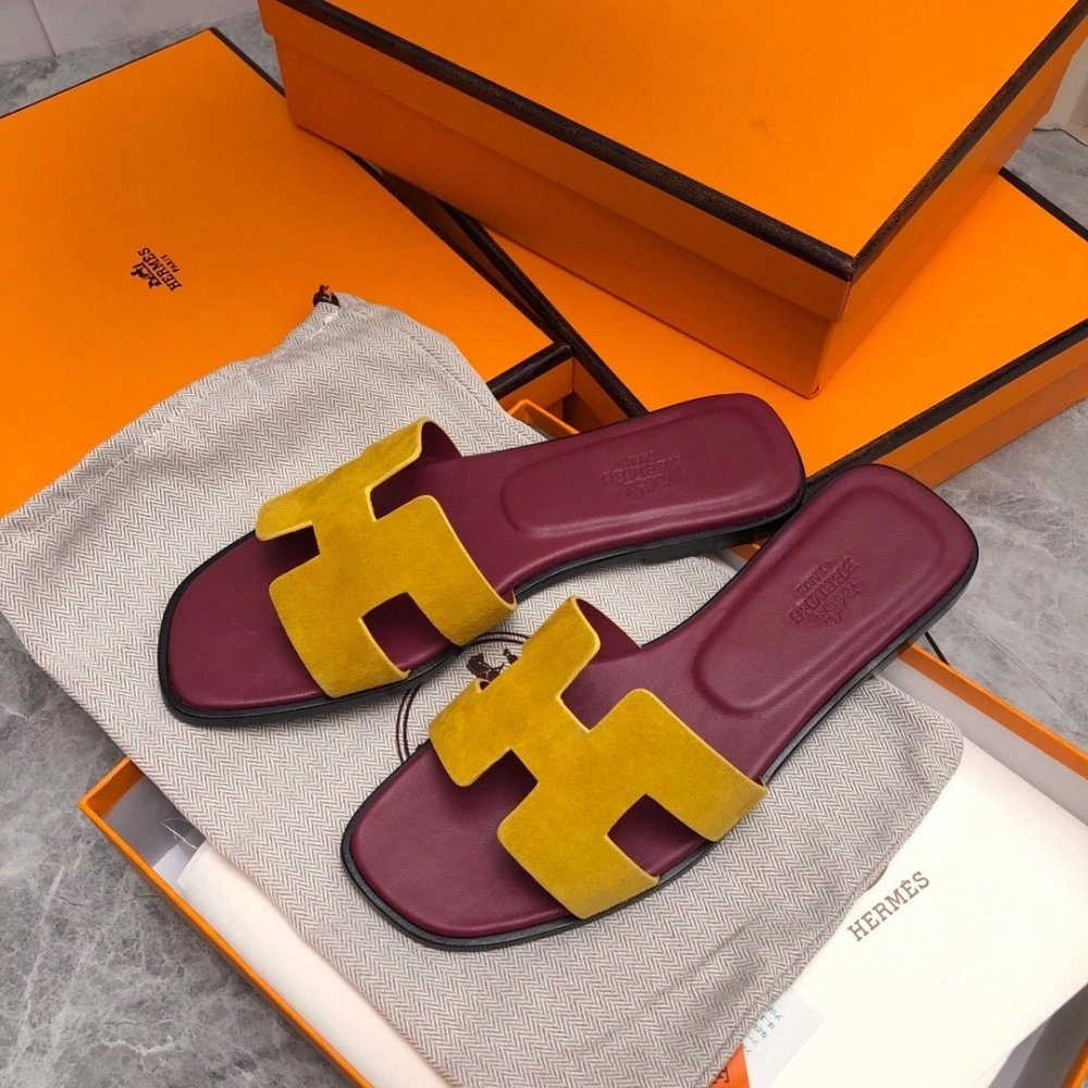 Hermes Oran slides summer shoes_18