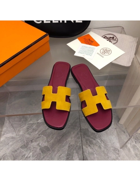 Hermes Oran slides summer shoes_18