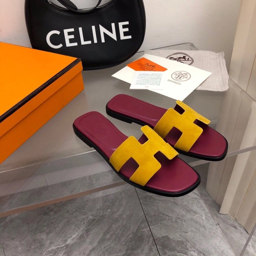 Hermes Oran slides summer shoes_18