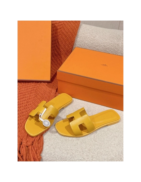 Hermes Oran slides summer shoes_6