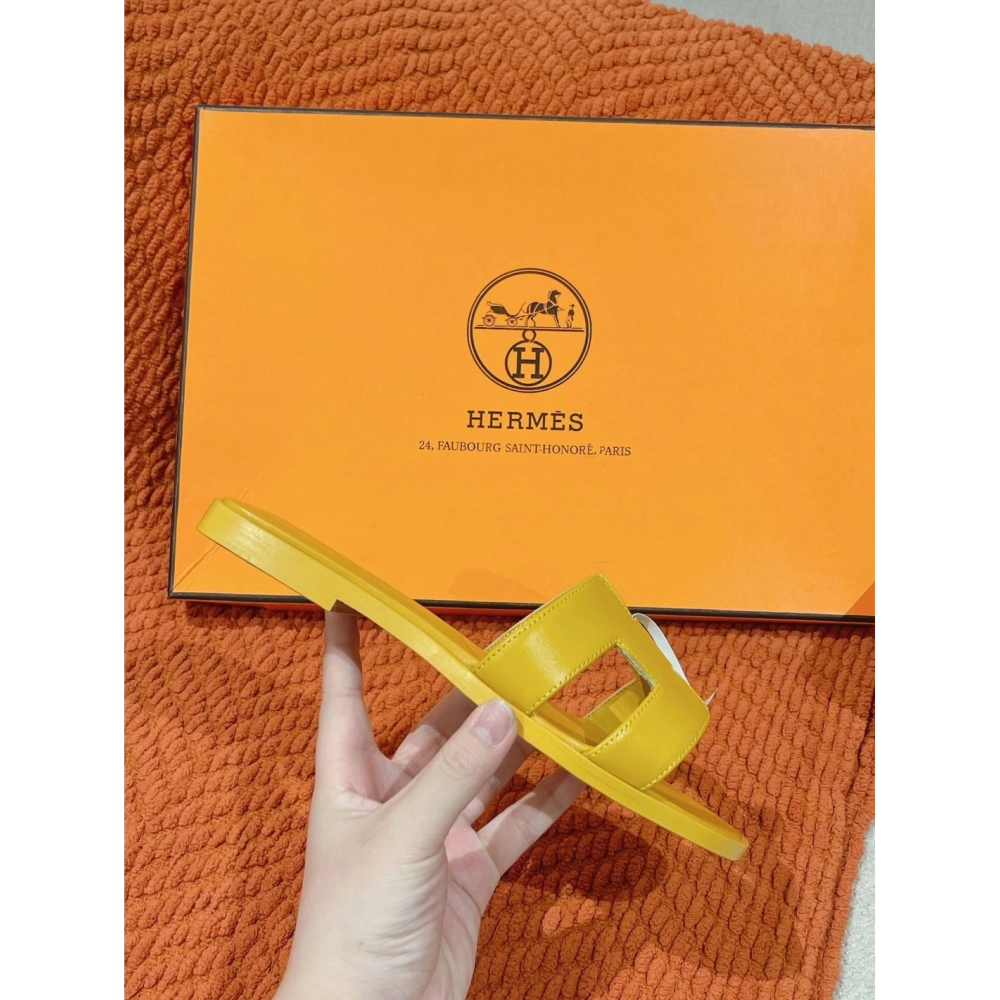 Hermes Oran slides summer shoes_6