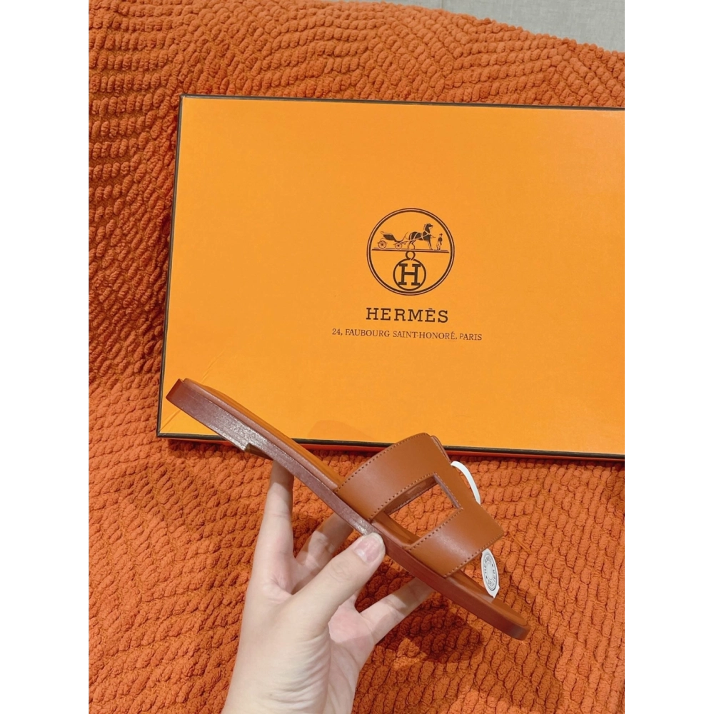Hermes Oran slides summer shoes_7