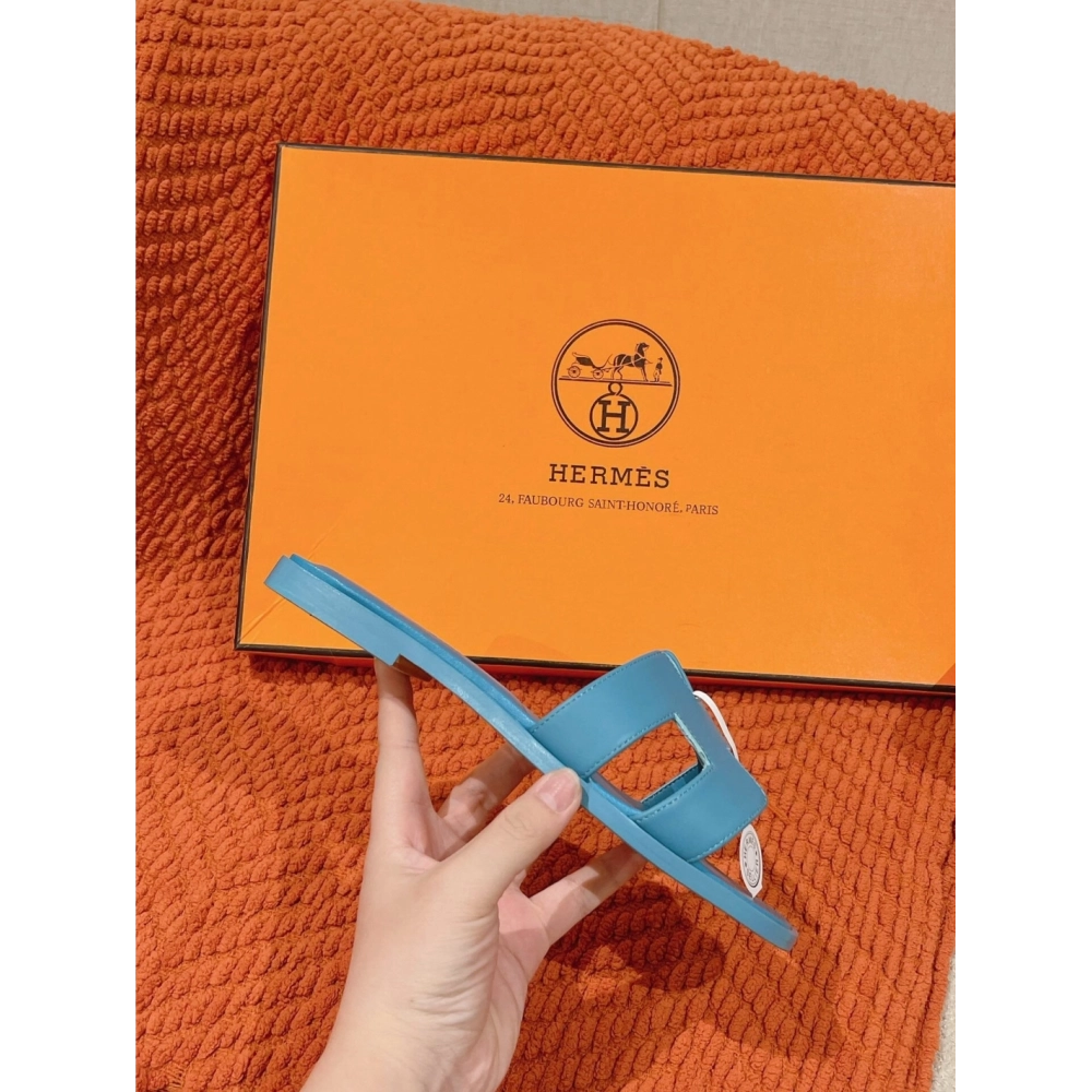 Hermes Oran slides summer shoes_8