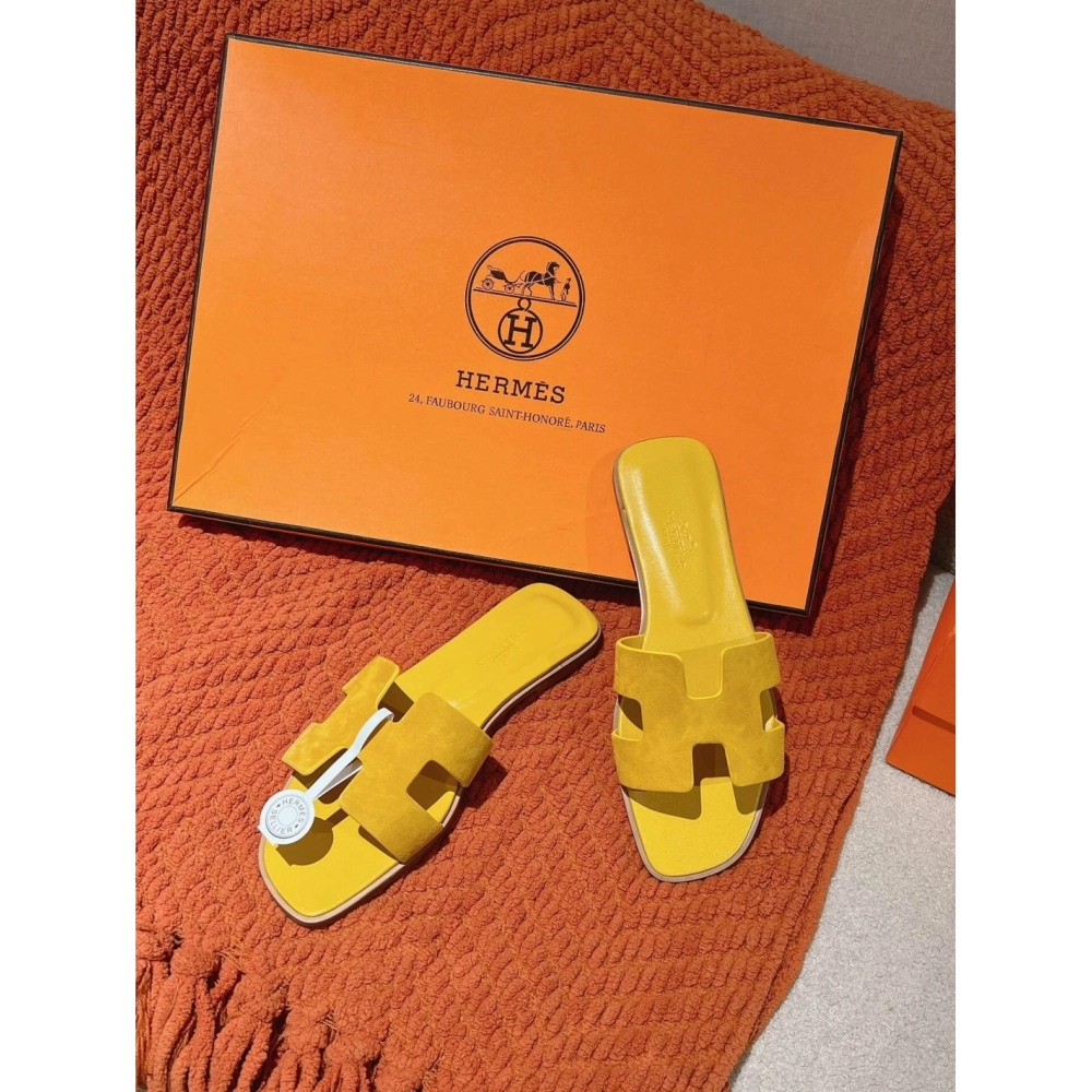 Hermes Oran slides summer shoes_9