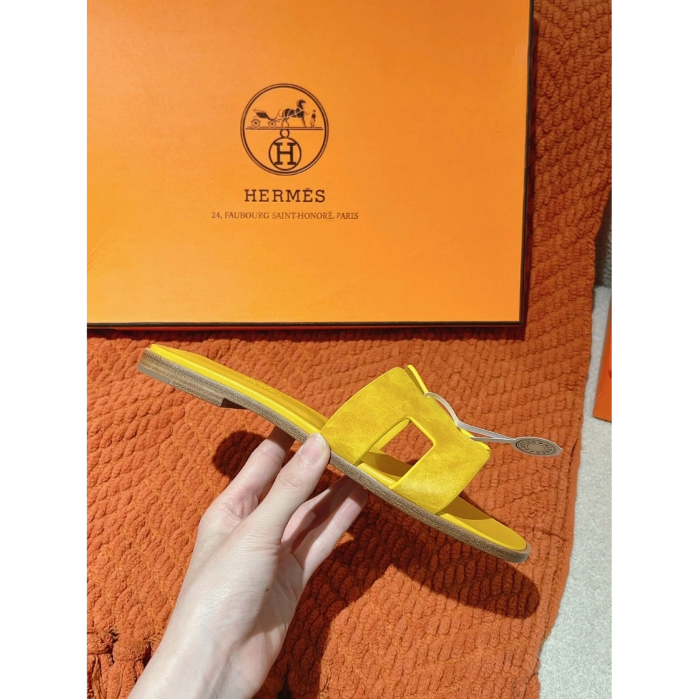 Hermes Oran slides summer shoes_9