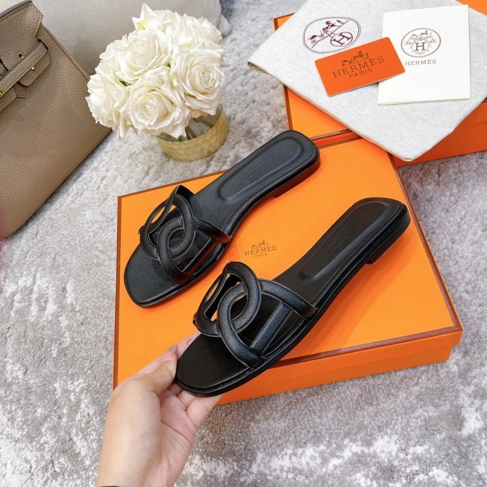 Hermes slides summer shoes_14