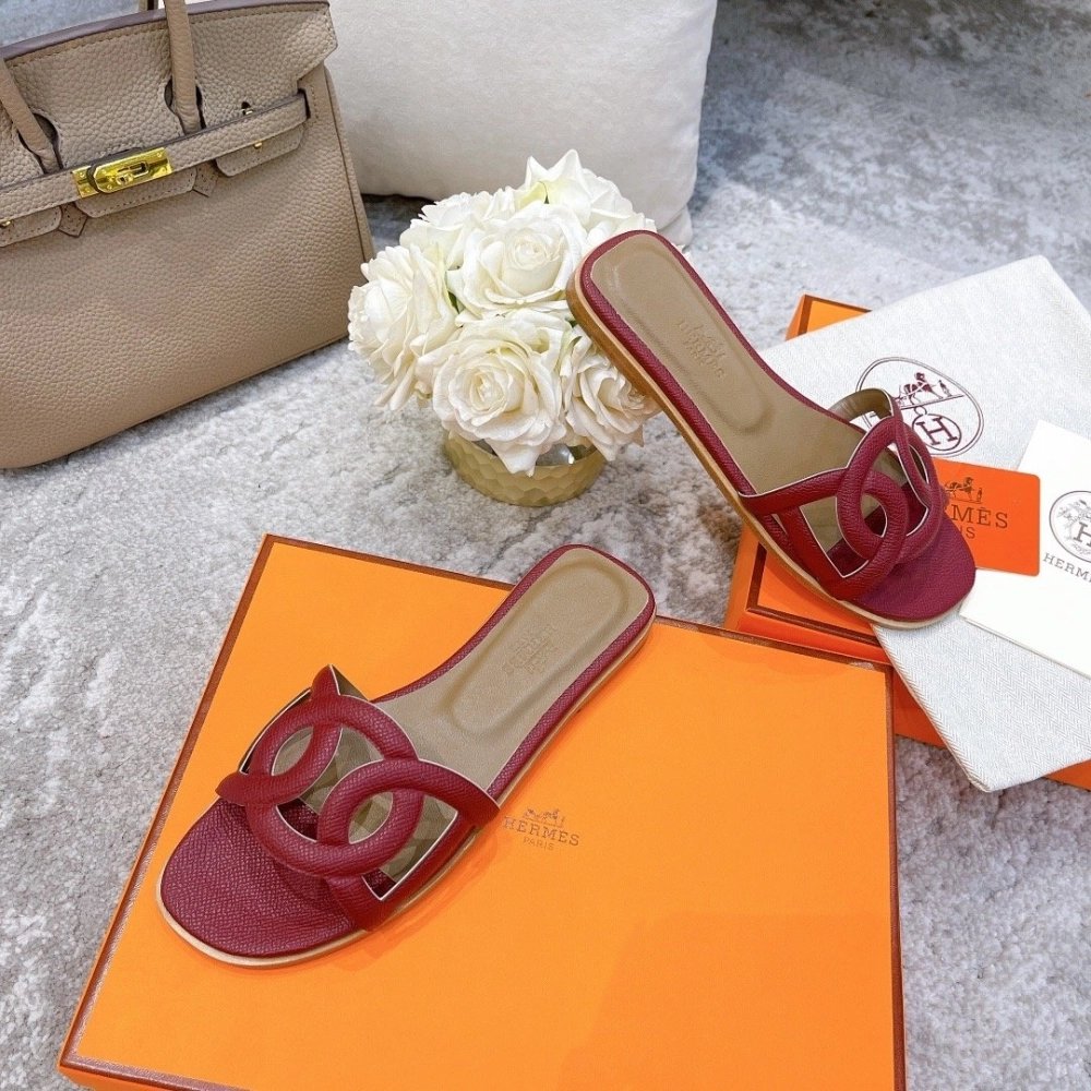 Hermes slides summer shoes_16