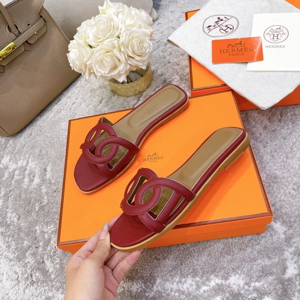 Hermes slides summer shoes_16
