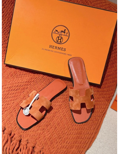 Hermes Oran slides summer shoes_10