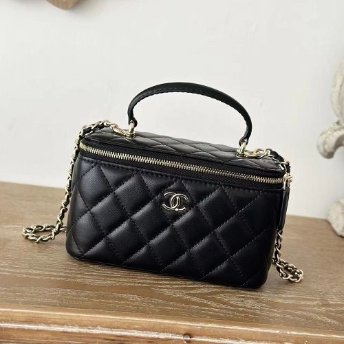 Chanel Vanity Case Bags Black AP2199 17X9.5X8cm,Chanel Bags