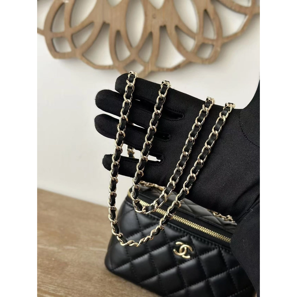 Chanel Vanity Case Bags Black AP2199 17X9.5X8cm,Chanel Bags