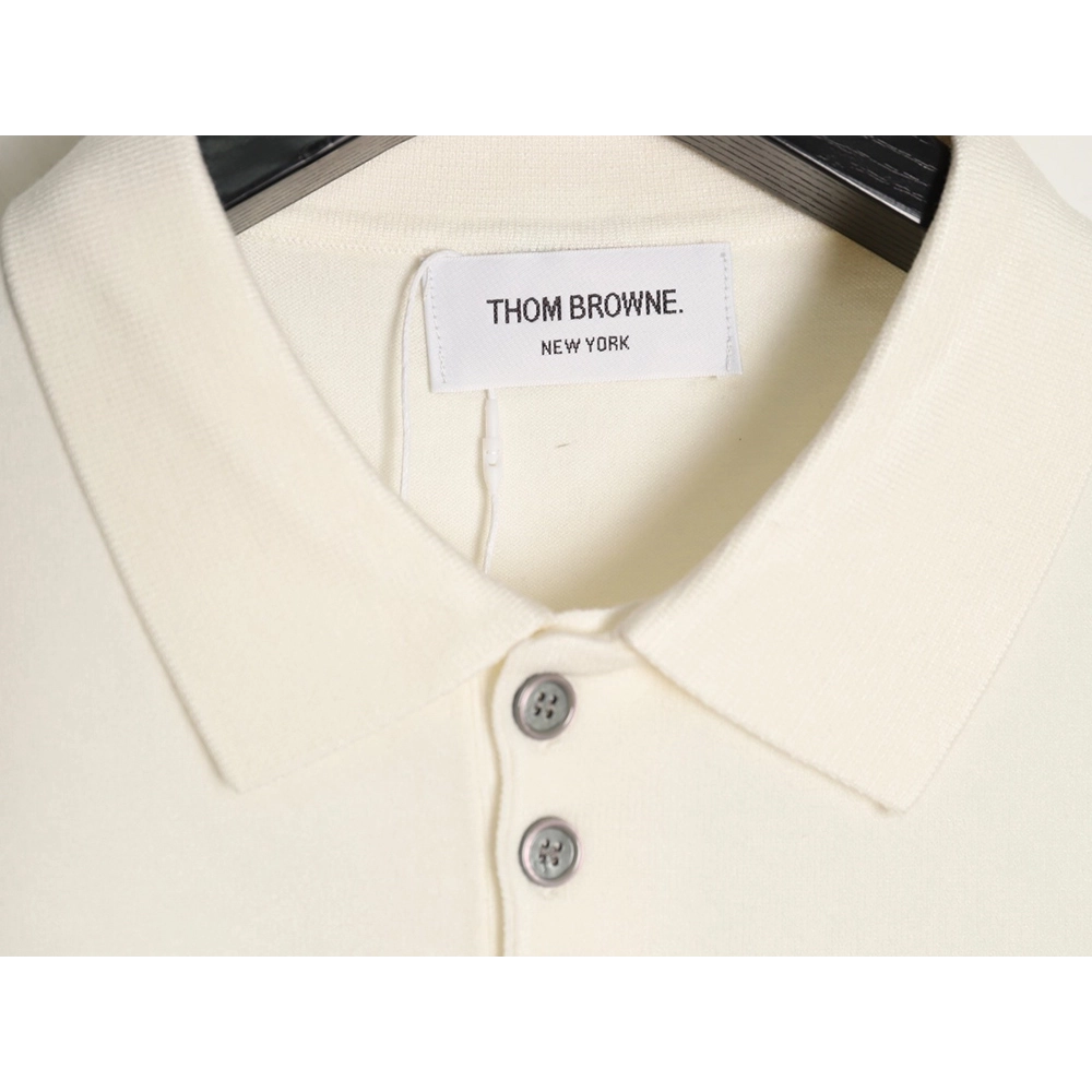 Thom Browne Knitted Four-Bar Polo Short Sleeve T-Shirt,Thom Browne
