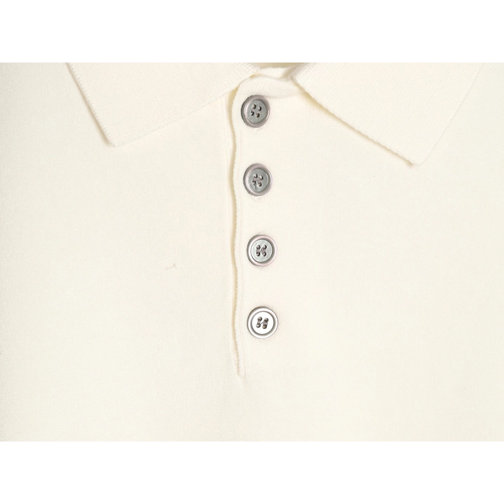 Thom Browne Knitted Four-Bar Polo Short Sleeve T-Shirt,Thom Browne