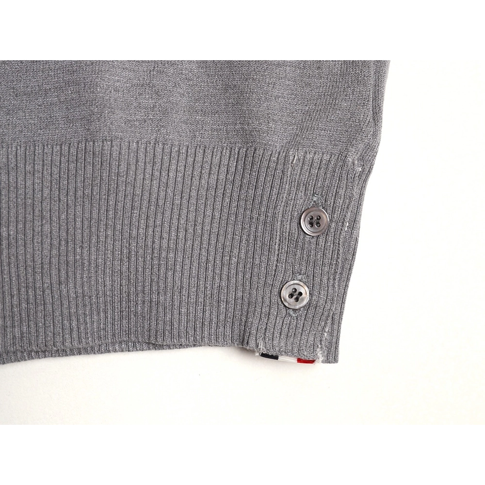 Thom Browne Knitted Four-Bar Polo Short Sleeve T-Shirt TSK1,Thom Browne