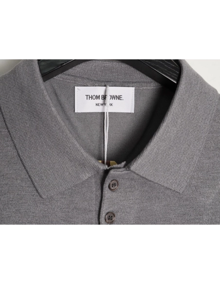 Thom Browne Knitted Four-Bar Polo Short Sleeve T-Shirt TSK1,Thom Browne