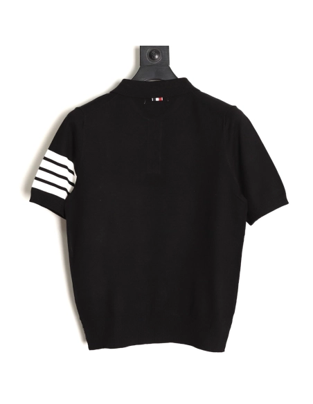 Thom Browne Knitted Four-Bar Polo Short Sleeve T-Shirt TSK2,Thom Browne