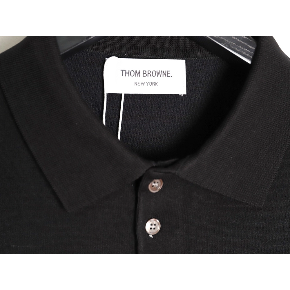 Thom Browne Knitted Four-Bar Polo Short Sleeve T-Shirt TSK2,Thom Browne