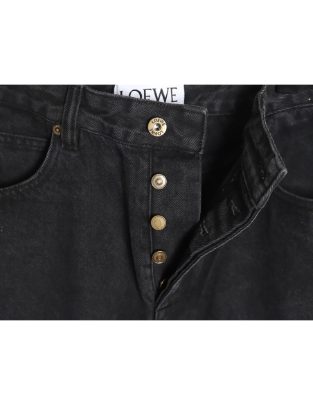 Loewe Denim Embroidered Denim Pants,Loewe