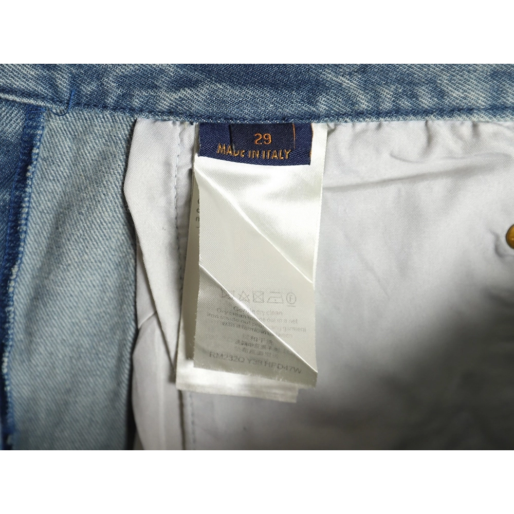 Louis Vuitton washed embossed denim shorts,Louis Vuitton