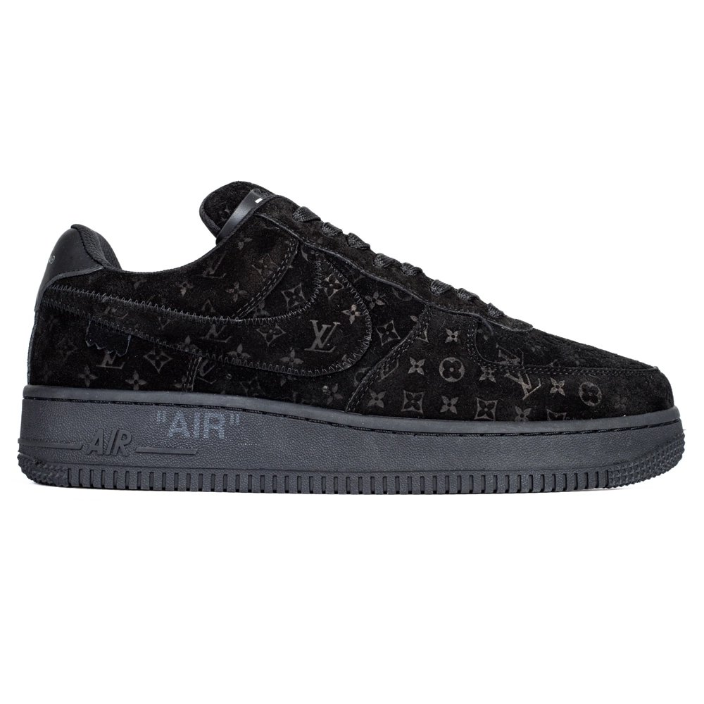 Louis Vuitton Nike Air Force 1 Virgil Abloh Triple Black,NIKE AIR FORCE