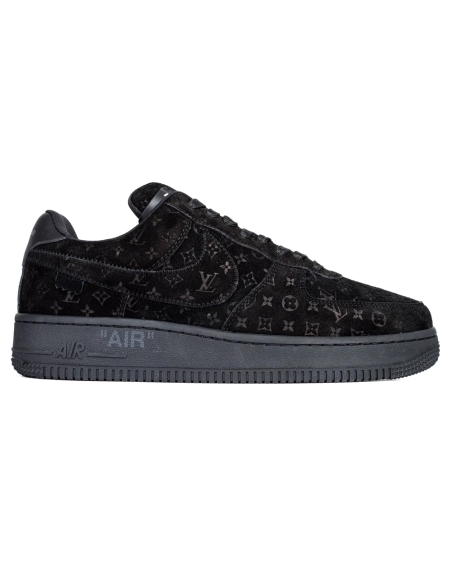 Louis Vuitton Nike Air Force 1 Virgil Abloh Triple Black,NIKE AIR FORCE