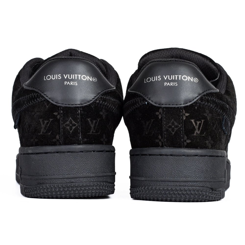 Louis Vuitton Nike Air Force 1 Virgil Abloh Triple Black,NIKE AIR FORCE