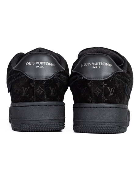 Louis Vuitton Nike Air Force 1 Virgil Abloh Triple Black,NIKE AIR FORCE