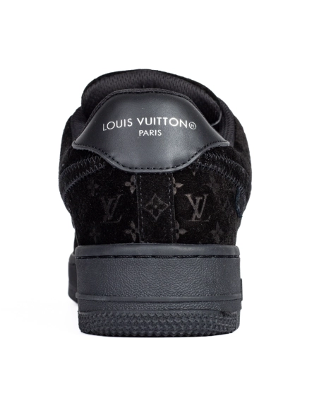 Louis Vuitton Nike Air Force 1 Virgil Abloh Triple Black,NIKE AIR FORCE