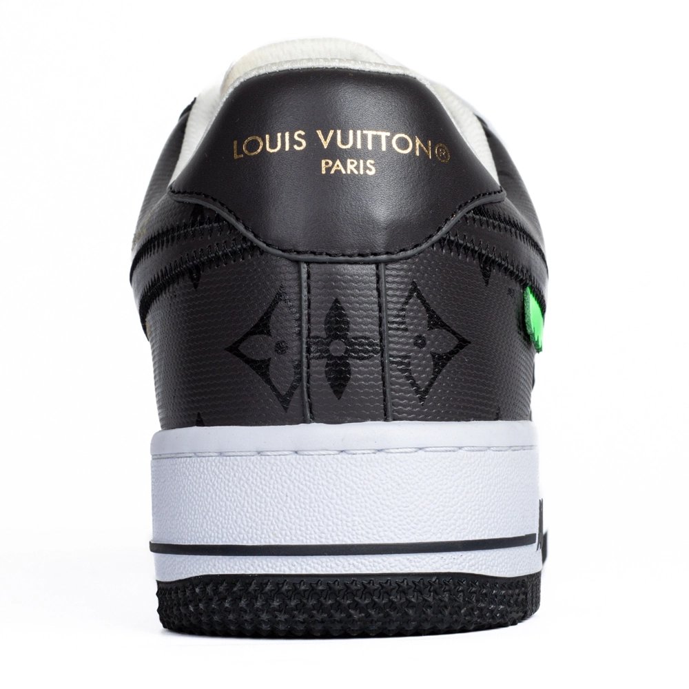 Louis Vuitton Nike Air Force 1 Virgil Abloh Black White,NIKE AIR FORCE