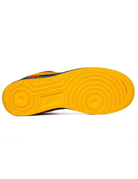 Louis Vuitton Nike Air Force 1 Virgil Abloh Yellow Blue Red,NIKE AIR FORCE