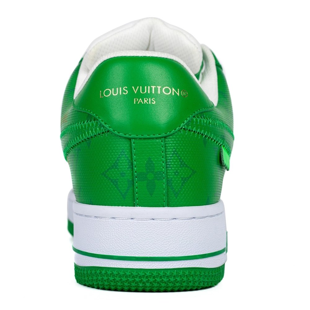 Louis Vuitton Nike Air Force 1 Virgil Abloh Green White,NIKE AIR FORCE