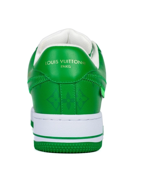 Louis Vuitton Nike Air Force 1 Virgil Abloh Green White,NIKE AIR FORCE