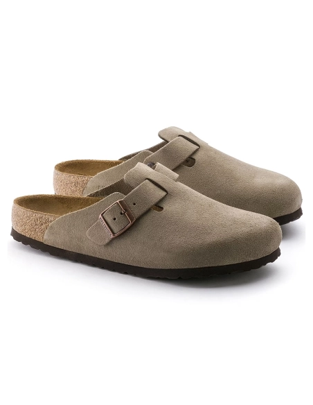 Birkenstock Boston Soft Footbed Suede Leather Taupe,Boston Sneakers