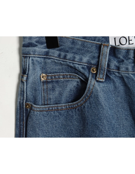 Loewe Anagram denim embroidered jeans,Loewe