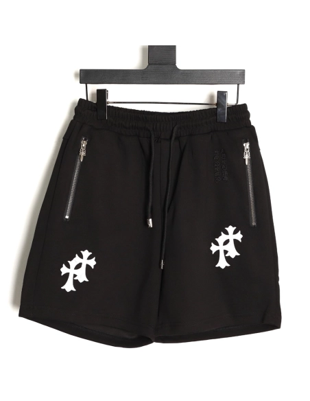Chrome Hearts Embroidered White Label Sanskrit Shorts,Chrome Hearts