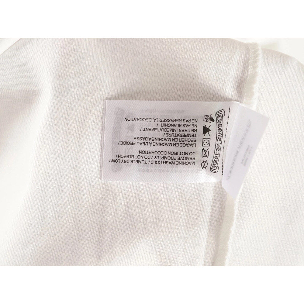 Chrome Hearts Red Label Cross Patch Embroidered Washed Hole Short Sleeve T-Shirt TSK1,Chrome Hearts