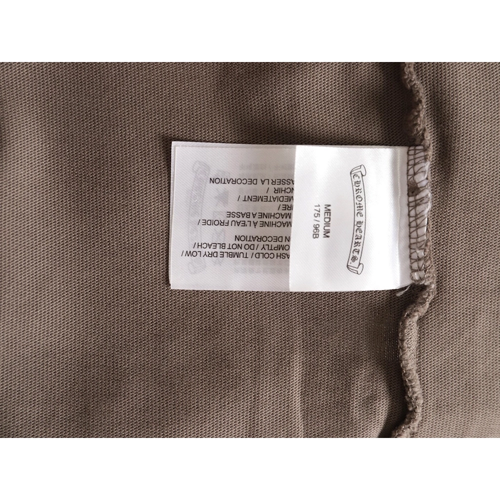 Chrome Hearts Red Label Cross Patch Embroidered Washed Hole Short Sleeve T-Shirt,Chrome Hearts