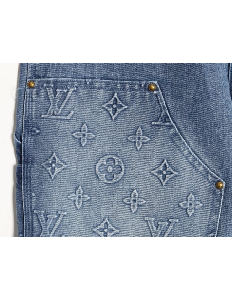 Louis Vuitton embossed monogram cargo jeans,Louis Vuitton