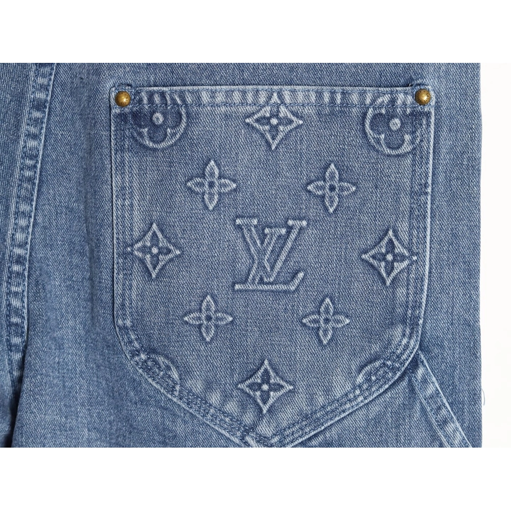 Louis Vuitton embossed monogram cargo jeans,Louis Vuitton