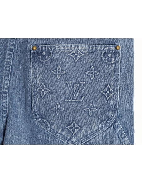 Louis Vuitton embossed monogram cargo jeans,Louis Vuitton