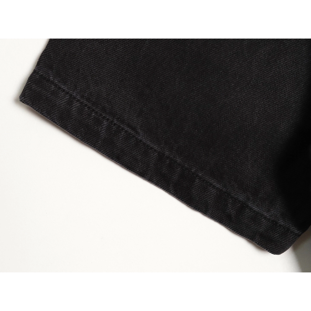 Prada triangle logo pocket denim short sleeve shirt,Prada