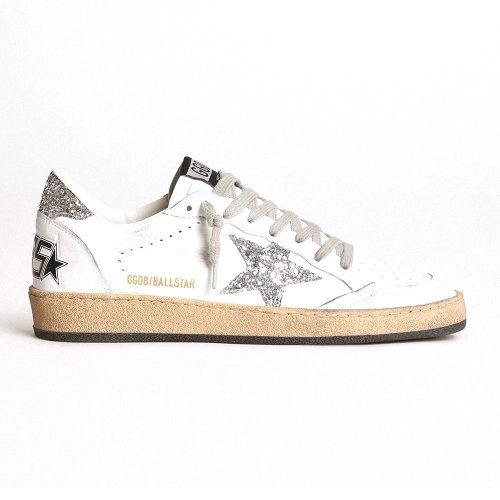 Golden Goose Ballstar White Silver Glitter,GOLDEN GOOSE,we have More Brands prdocuts available.
