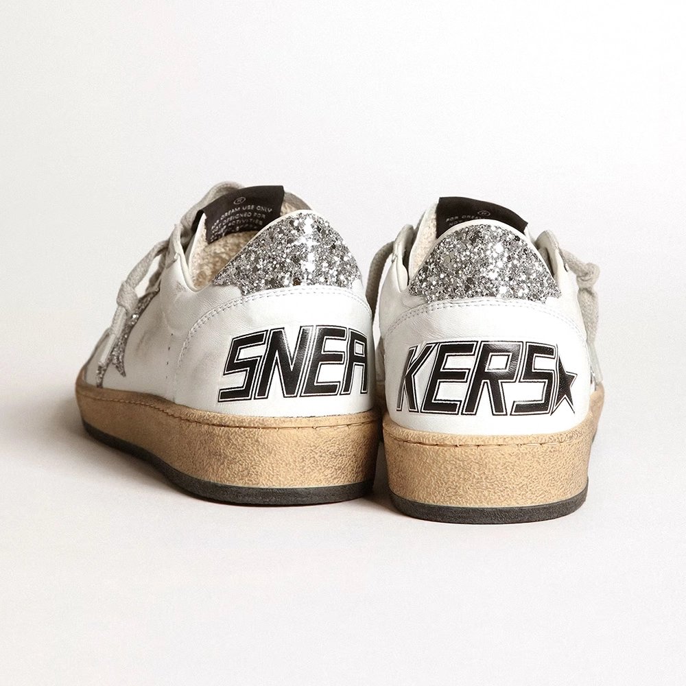 Golden Goose Ballstar White Silver Glitter,GOLDEN GOOSE,we have More Brands prdocuts available.