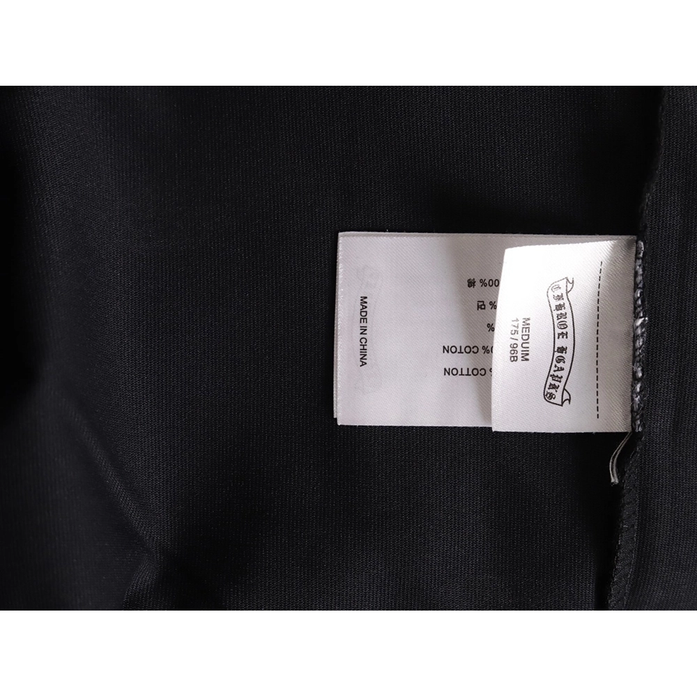 Chrome Hearts Cross Patch Embroidery Washed Ripped Short Sleeve T-Shirt,Chrome Hearts