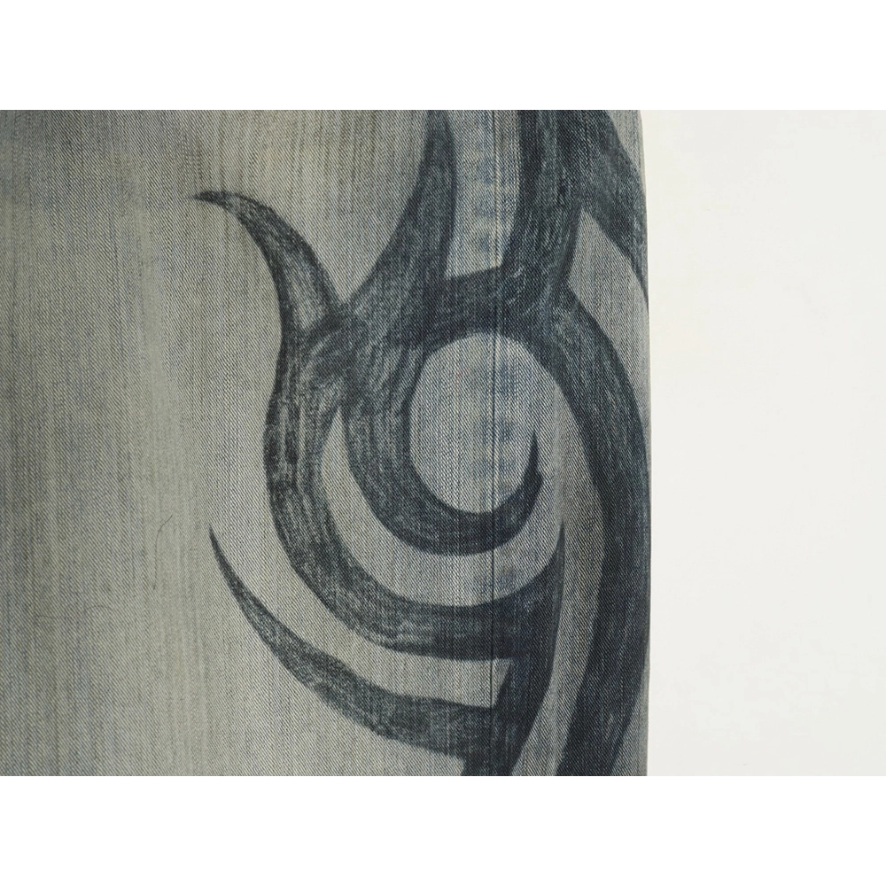 Balenciaga Y2K Totem Pattern Drawstring Jeans,Balenciaga